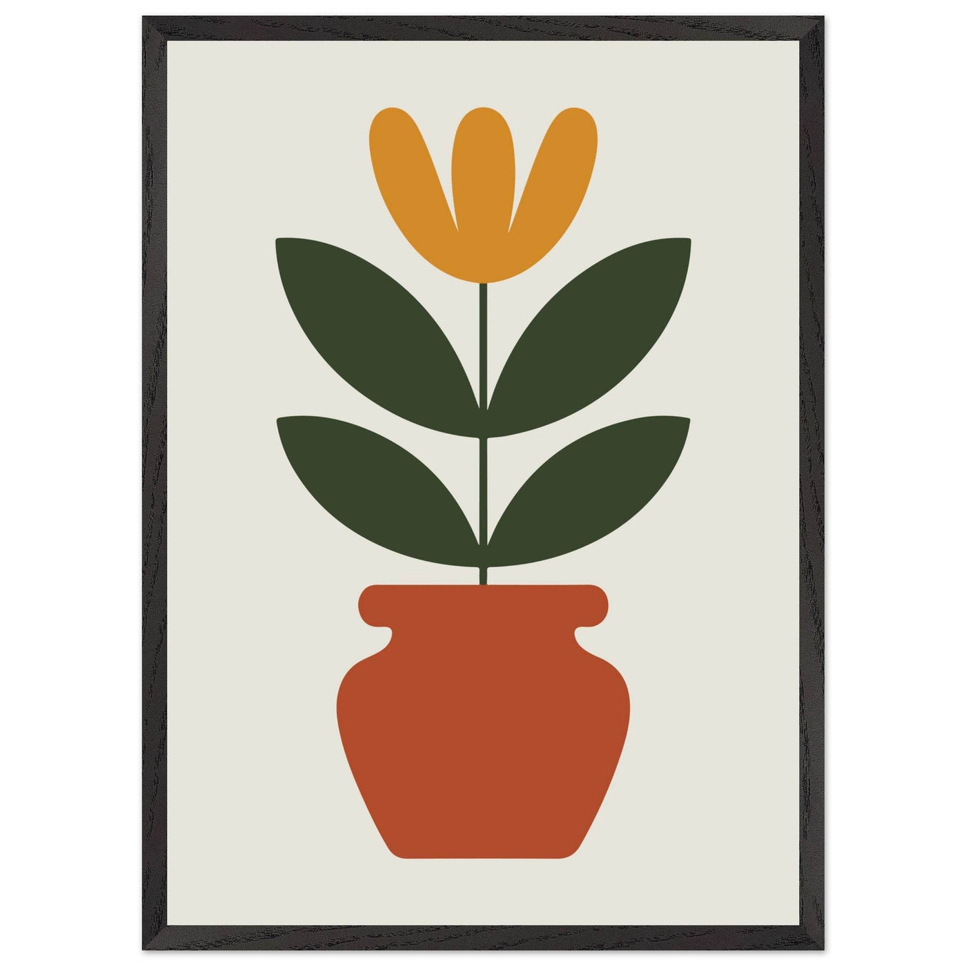 Abstract Potted Floral Art - Vibrantwalls