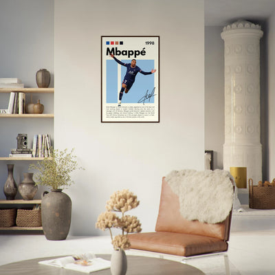 Kylian Mbappé PSG Soccer Framed Football Poster Vibrantwalls