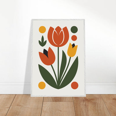 Abstract Mid-Century Modern Tulip Art - Vibrantwalls