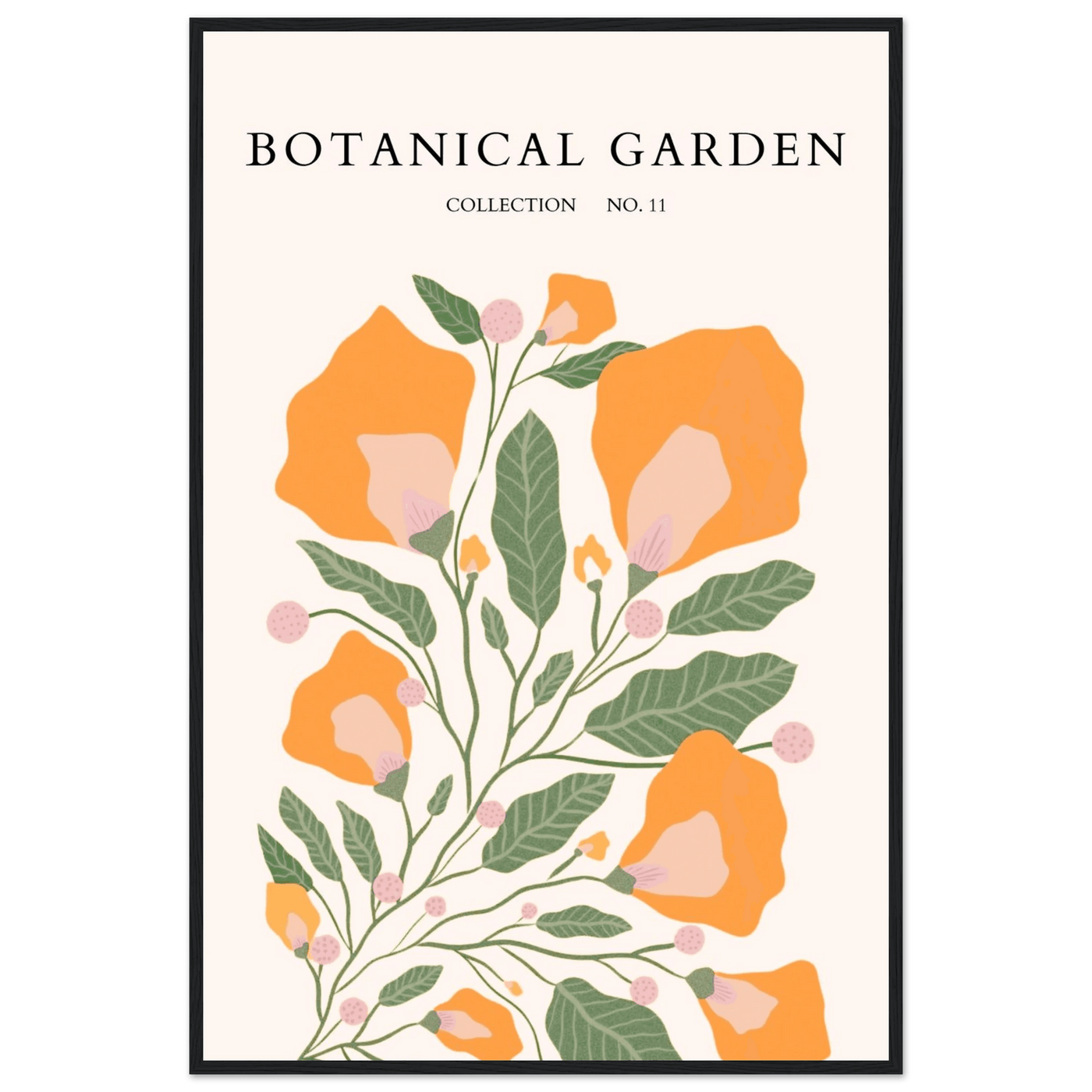 Botanical Garden Collection Framed Poster – Warm Floral Art Print | Ready-to-Hang in Various Sizes & Frame Styles - Vibrantwalls