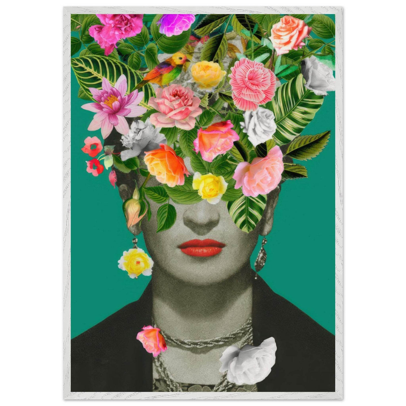 Floral Frida Artwork - Vibrant and Inspiring Home Decor - Vibrantwalls