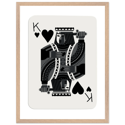 King of Spades Modern Minimalist Poker Card Art - Mounted Framed Poster, Eco-Friendly Wood Frame in Your Choice of Style - Vibrantwalls
