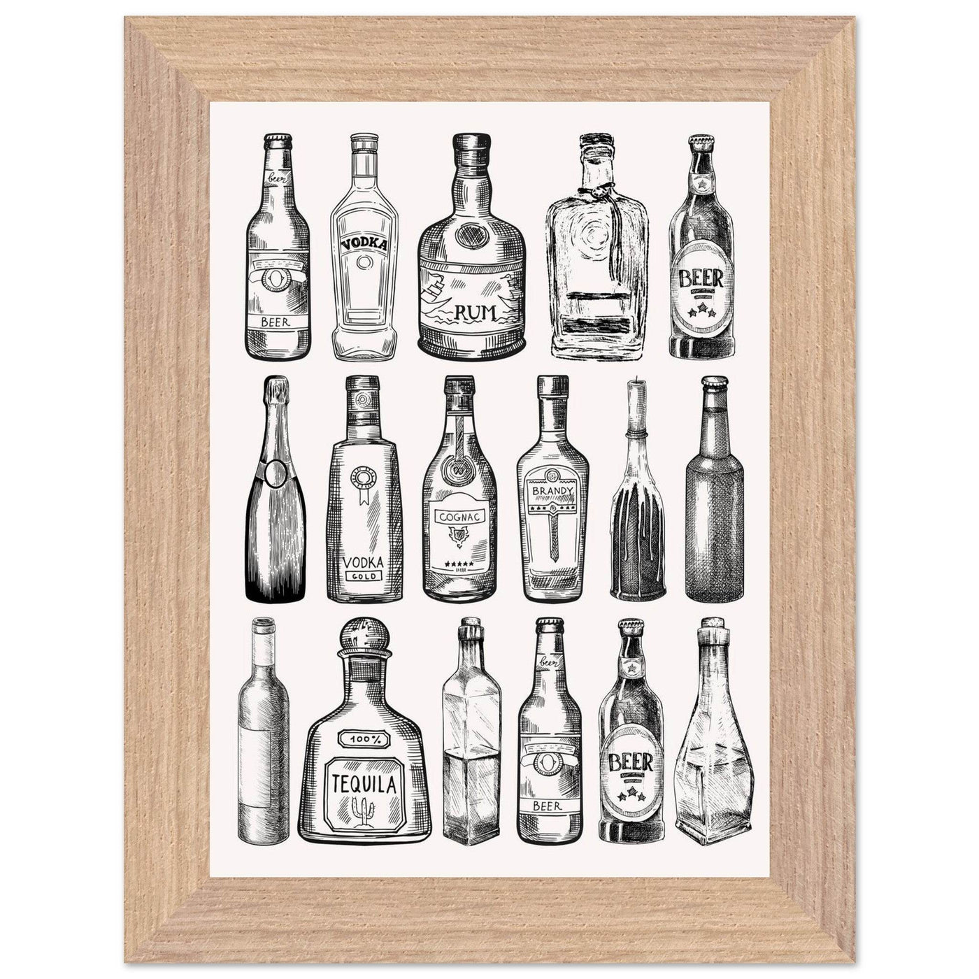 Gin Tonic Cocktail Recipe Classic Bar Print - Vibrantwalls