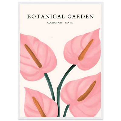 Botanical Garden Framed Poster – Pink Anthurium Bloom Art Print | Elegant & Ready-to-Hang - Vibrantwalls