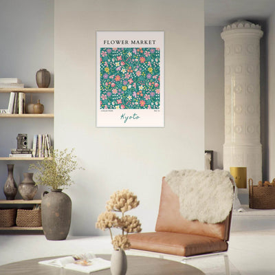 Kyoto Flower Market Framed Poster – Whimsical Floral Art Print for a Touch of Spring | Ready-to-Hang Decor - Vibrantwalls