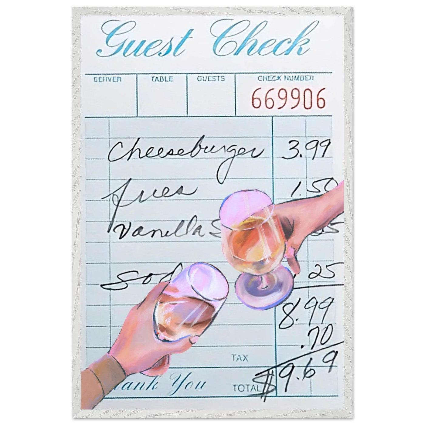 Guest Check & Cocktail Toast - Vibrantwalls