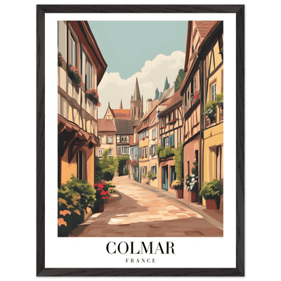 Colmar France Framed Poster – Vintage European Village Wall Art with Wooden Frame - Vibrantwalls