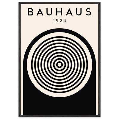 Bauhaus Black and White Art - Concentric Circle Design - Vibrantwalls