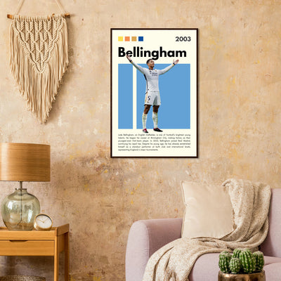 Jude Bellingham Real Madrid Football Poster – Modern Pop Art Print in Your Choice of Frame Vibrantwalls