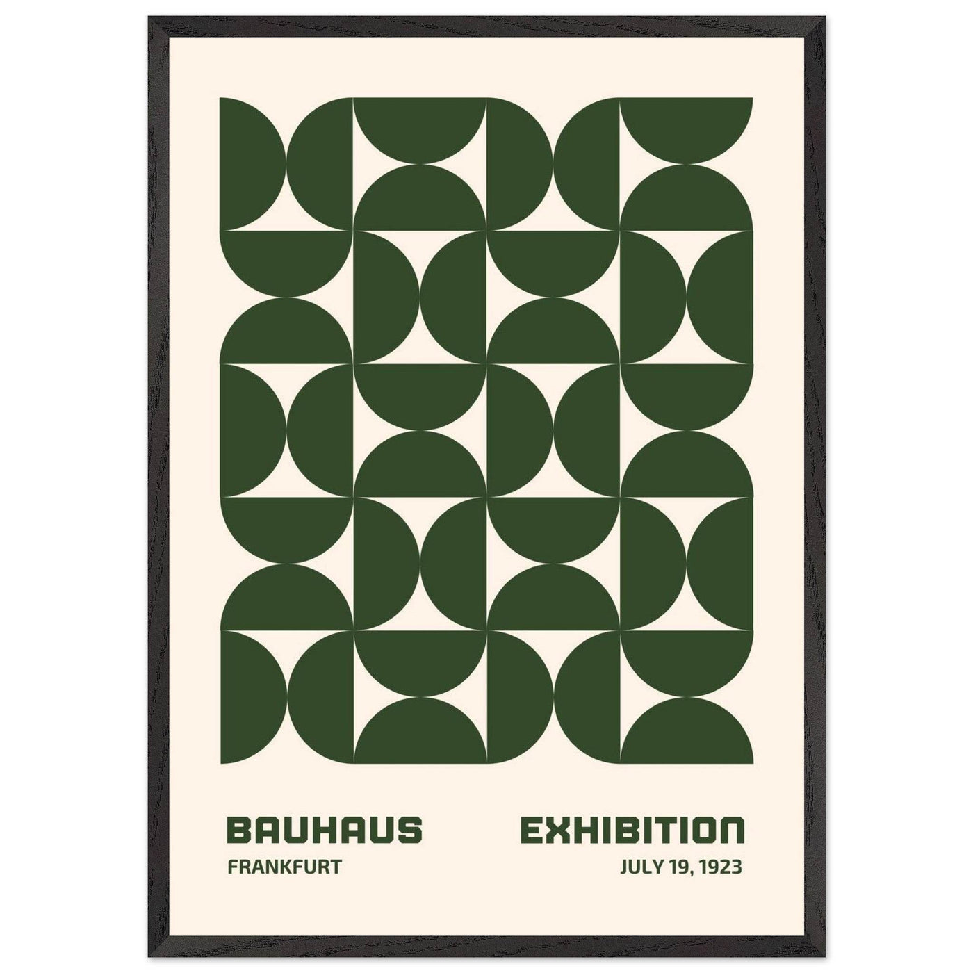 Bauhaus Forest Green & Cream Modern - Vibrantwalls
