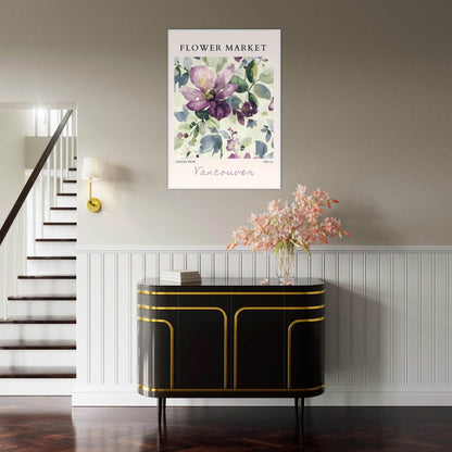 Vancouver Flower Market Watercolor Floral Ready-to-Hang - Wall Art - Vibrantwalls