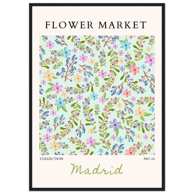 Flower Market Collection Framed Poster – Whimsical Floral & Berry Art Prints | Ready-to-Hang in Various Sizes - Vibrantwalls
