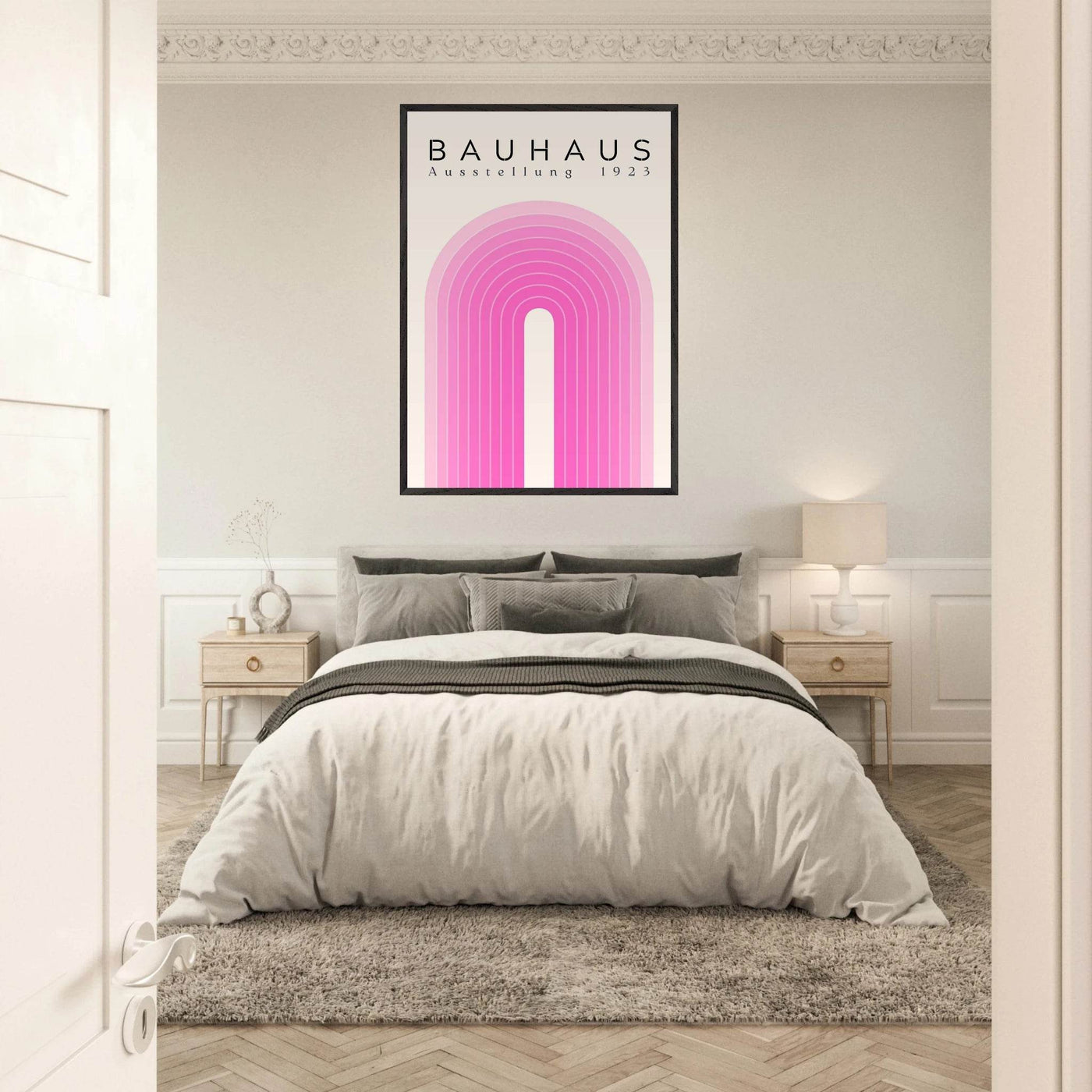 Bauhaus Pink Gradient Arch - Vibrantwalls