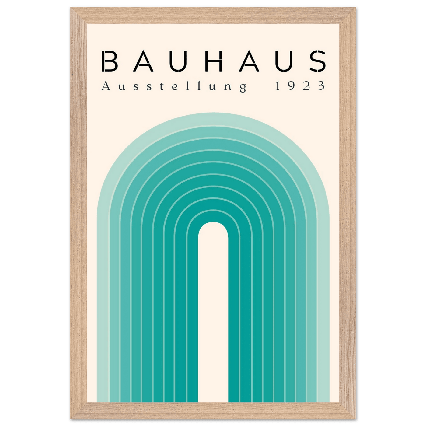 Bauhaus Ausstellung 1923 Teal & Cream - Vibrantwalls