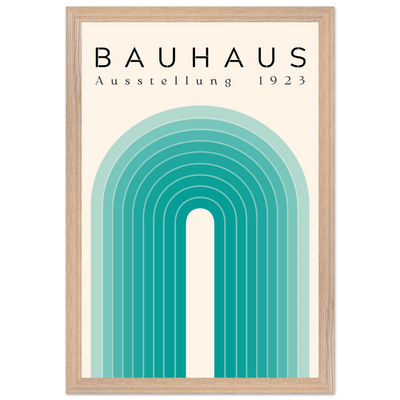 Bauhaus Ausstellung 1923 Teal & Cream - Vibrantwalls