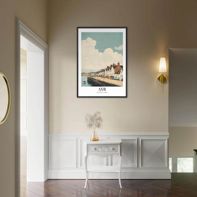 Ayr Scotland Framed Poster – Coastal Charm Wall Art with Custom Wooden Frame Options - Vibrantwalls