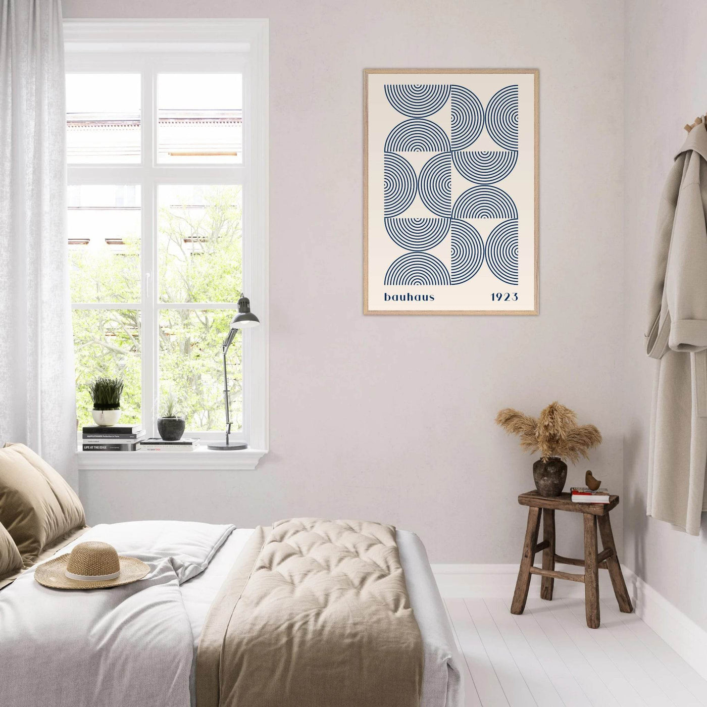 Bauhaus 1923 Navy & Beige - Vibrantwalls