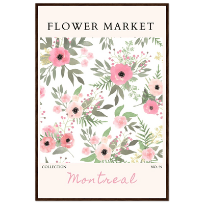 Flower Market Collection: Montreal – Whimsical Floral Art Prints | Ready-to-Hang Framed Posters - Vibrantwalls