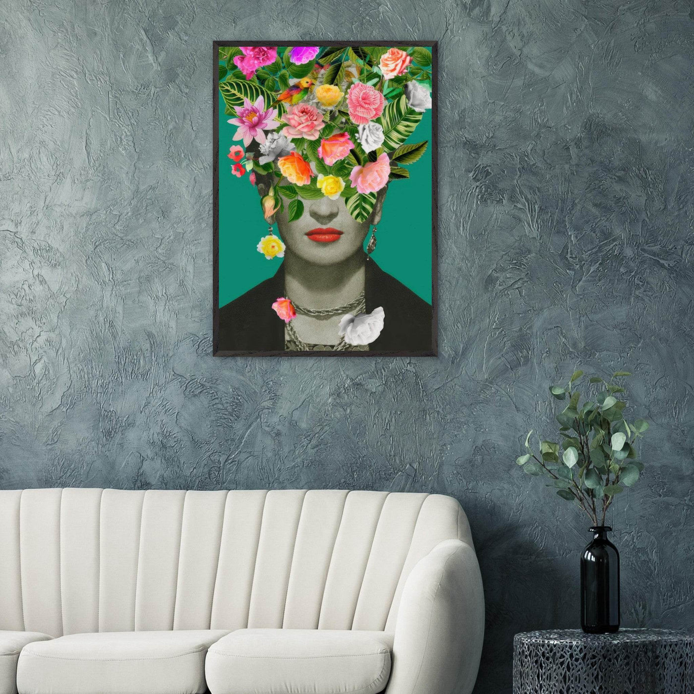Floral Frida Artwork - Vibrant and Inspiring Home Decor - Vibrantwalls