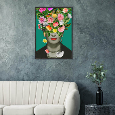 Floral Frida Artwork - Vibrant and Inspiring Home Decor - Vibrantwalls
