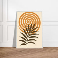 Abstract Palm Leaf & Swirl - Vibrantwalls