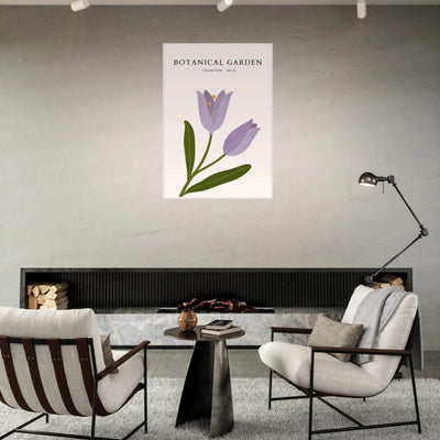 Botanical Garden Lavender Bloom Minimalist Framed Art - Vibrantwalls