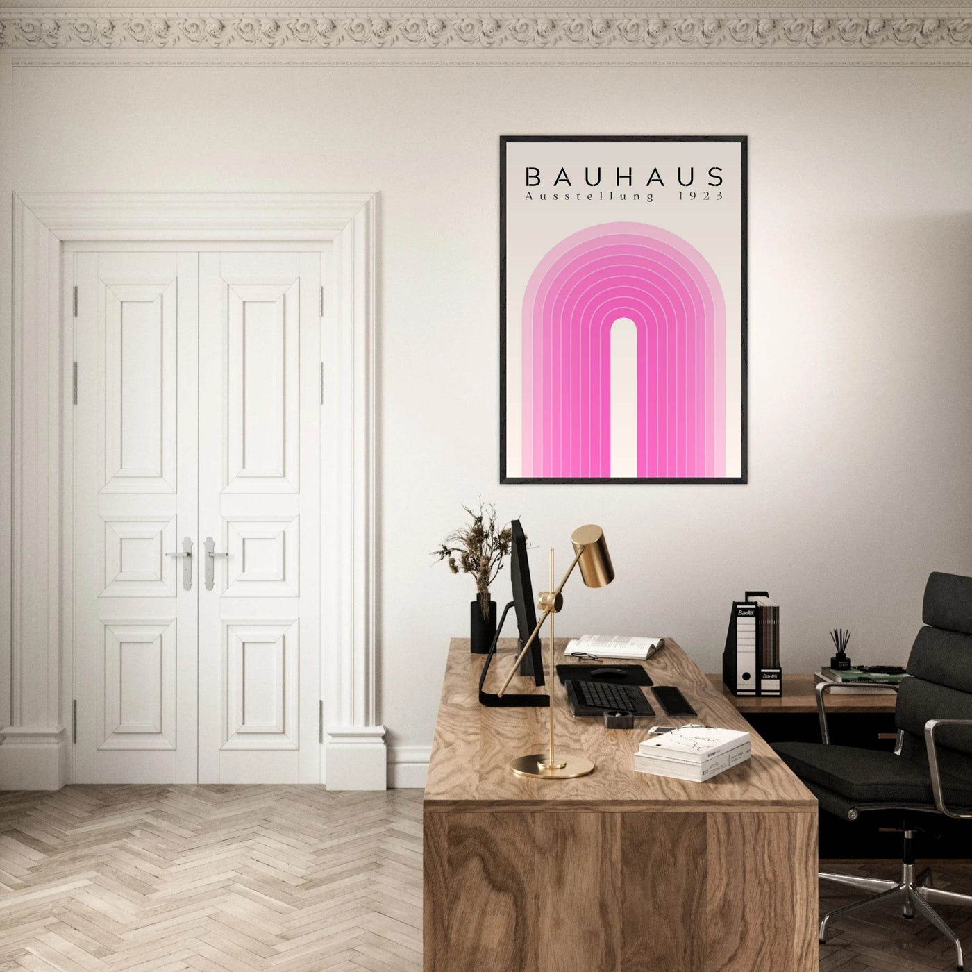 Bauhaus Pink Gradient Arch - Vibrantwalls
