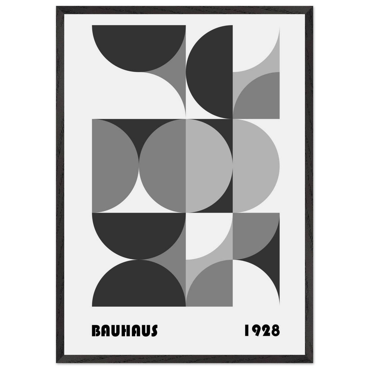 Bauhaus 1928 - Geometric Monochrome - Vibrantwalls