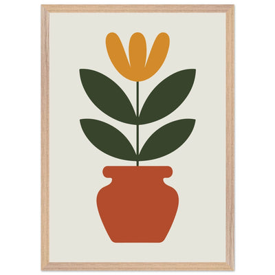 Abstract Potted Floral Art - Vibrantwalls