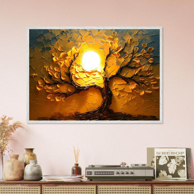 Textured Golden Tree of Life - Vibrantwalls