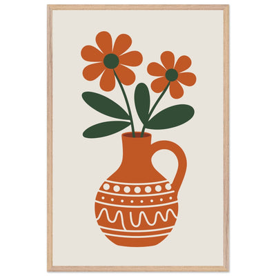 Abstract Floral Vase Art - Vibrantwalls