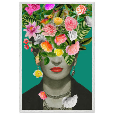 Floral Frida Artwork - Vibrant and Inspiring Home Decor - Vibrantwalls