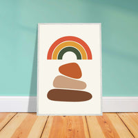 Desert Rainbow Stone Stack Abstract Wall Art - Vibrantwalls