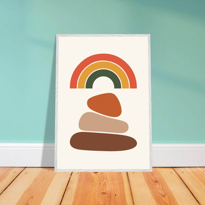 Desert Rainbow & Stone Stack - Vibrantwalls