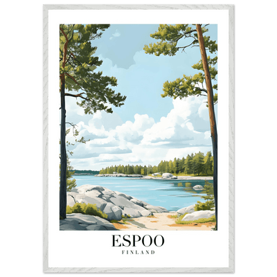 Espoo Finland Framed Poster – Serene Nordic Landscape Wall Art with Wooden Frame - Vibrantwalls