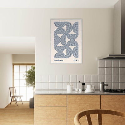 Bauhaus 1923 Navy & Beige - Vibrantwalls