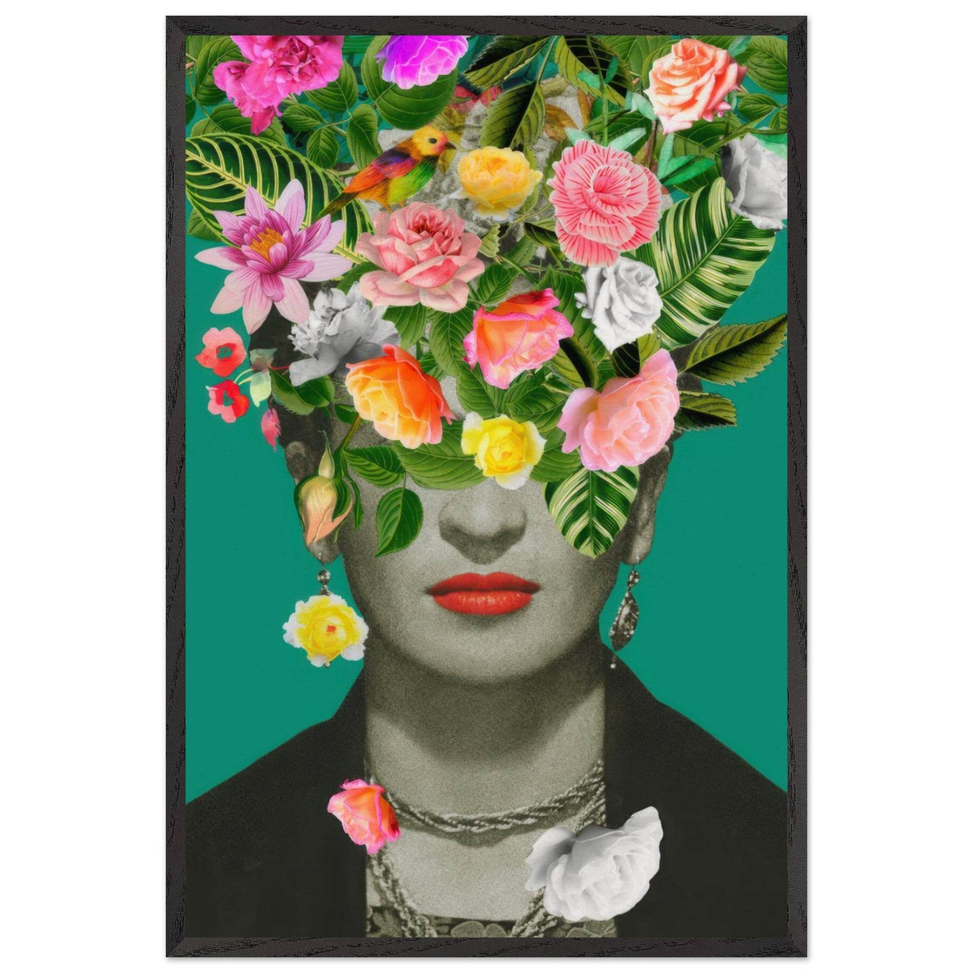 Floral Frida Artwork - Vibrant and Inspiring Home Decor - Vibrantwalls