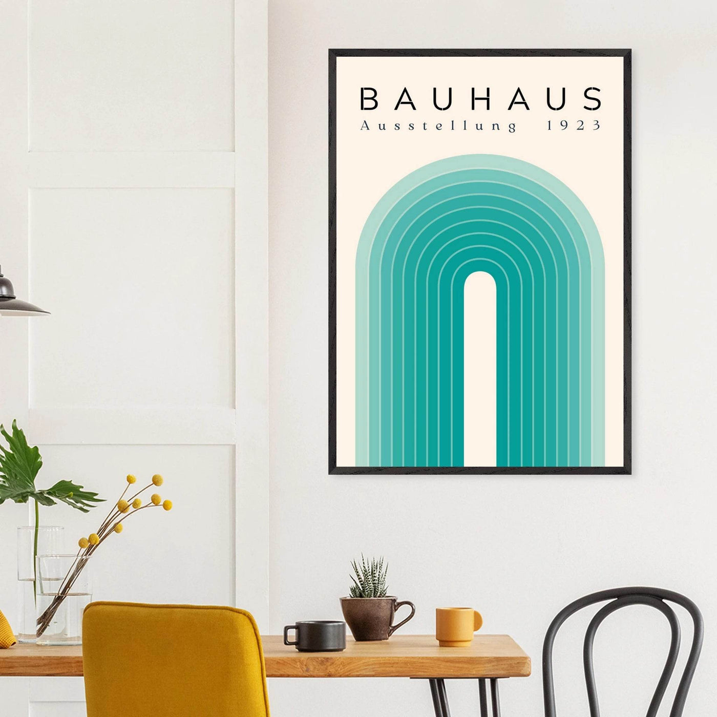Bauhaus Ausstellung 1923 Teal & Cream - Vibrantwalls