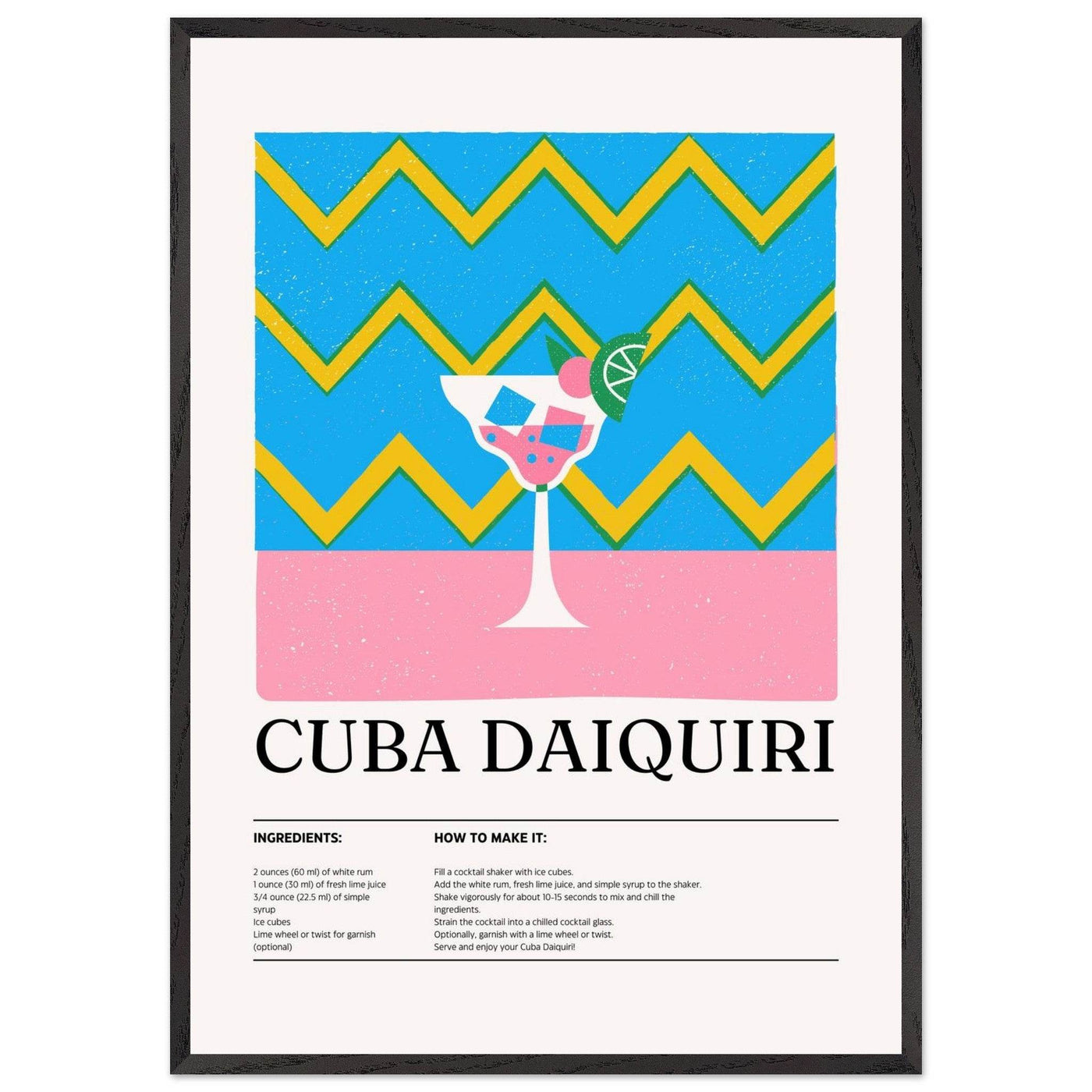 Cuba Daiquiri Cocktail Recipe - Vibrantwalls