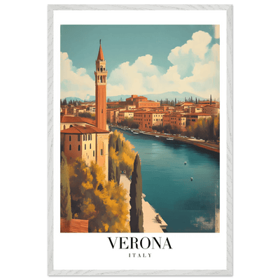 Verona Italy Framed Poster – Vintage Italian Travel Wall Art with Wooden Frame - Vibrantwalls