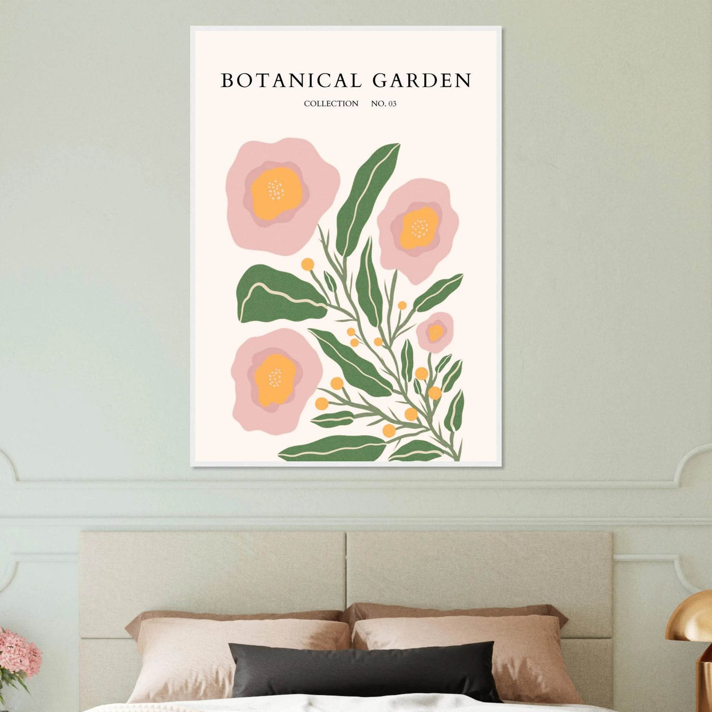 Botanical Garden Collection Framed Poster - Abstract Floral Art Prints in Soft Pinks & Greens | Ready-to-Hang - Vibrantwalls