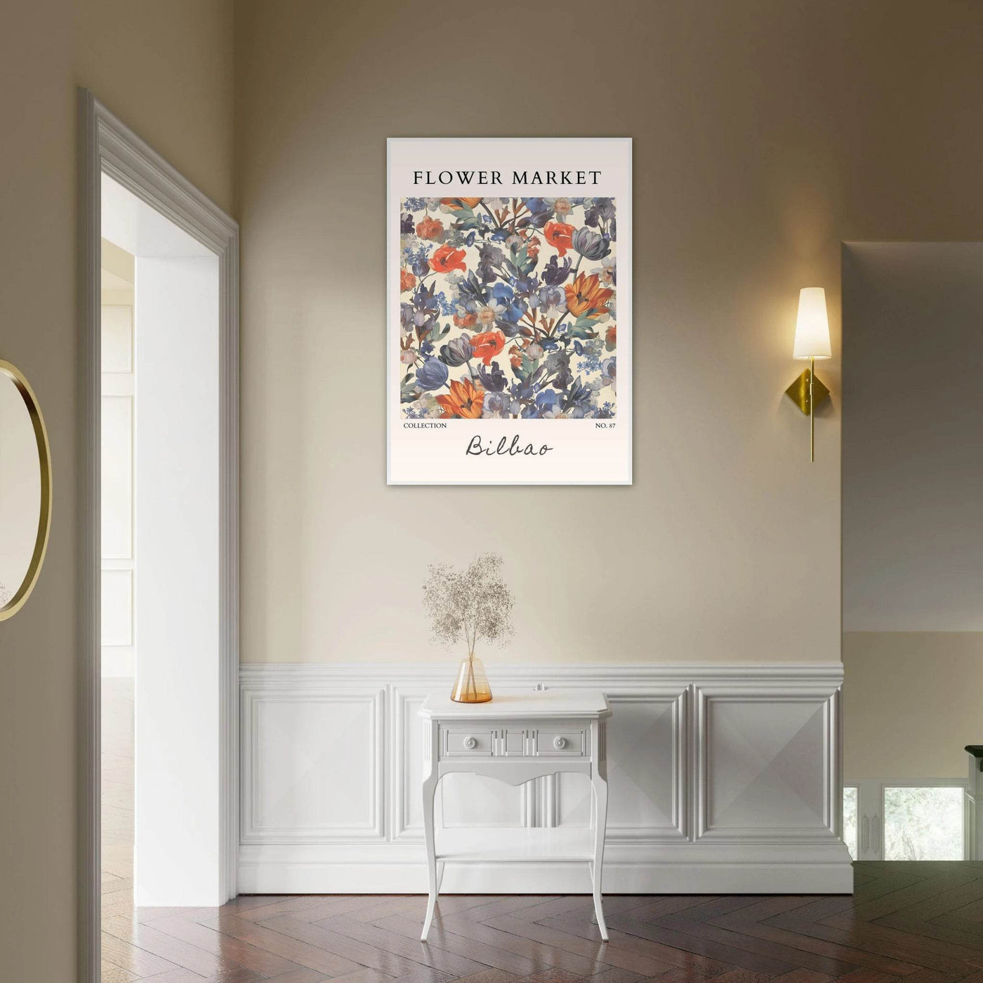 Flower Market Bilbao Print – Elegant Floral Framed Poster | Vibrant Nature & Botanical Art, Ready-to-Hang - Vibrantwalls