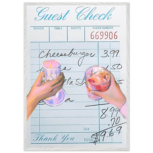 Retro Bar Tab Art - Vibrantwalls