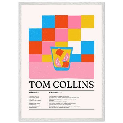 Retro Tom Collins Cocktail Recipe - Vibrantwalls