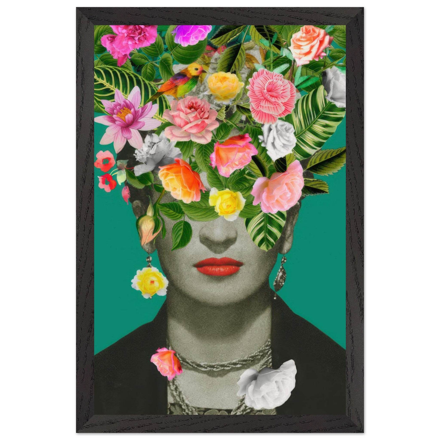 Floral Frida Artwork - Vibrant and Inspiring Home Decor - Vibrantwalls