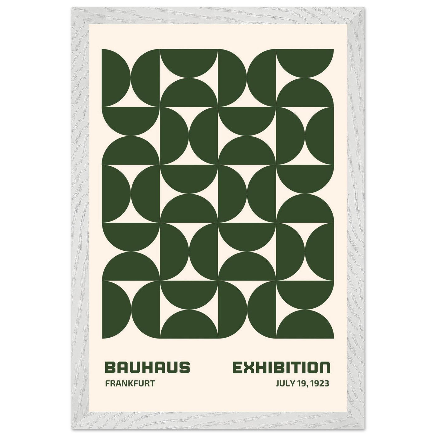 Bauhaus Forest Green & Cream Modern - Vibrantwalls
