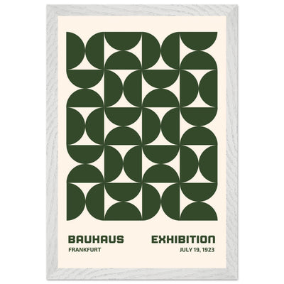 Bauhaus Forest Green & Cream Modern - Vibrantwalls