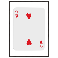 Two of Hearts Custom Playing Cards Framed Poster Wall Art - Vibrantwalls