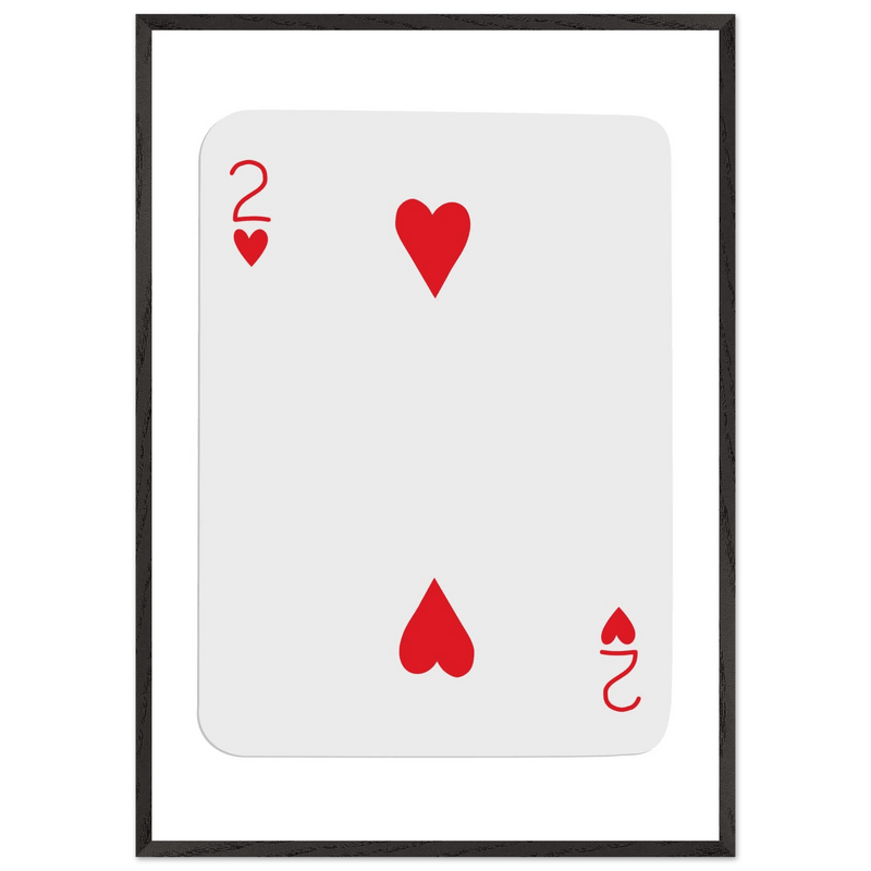 Two of Hearts Custom Playing Cards Framed Poster Wall Art - Vibrantwalls