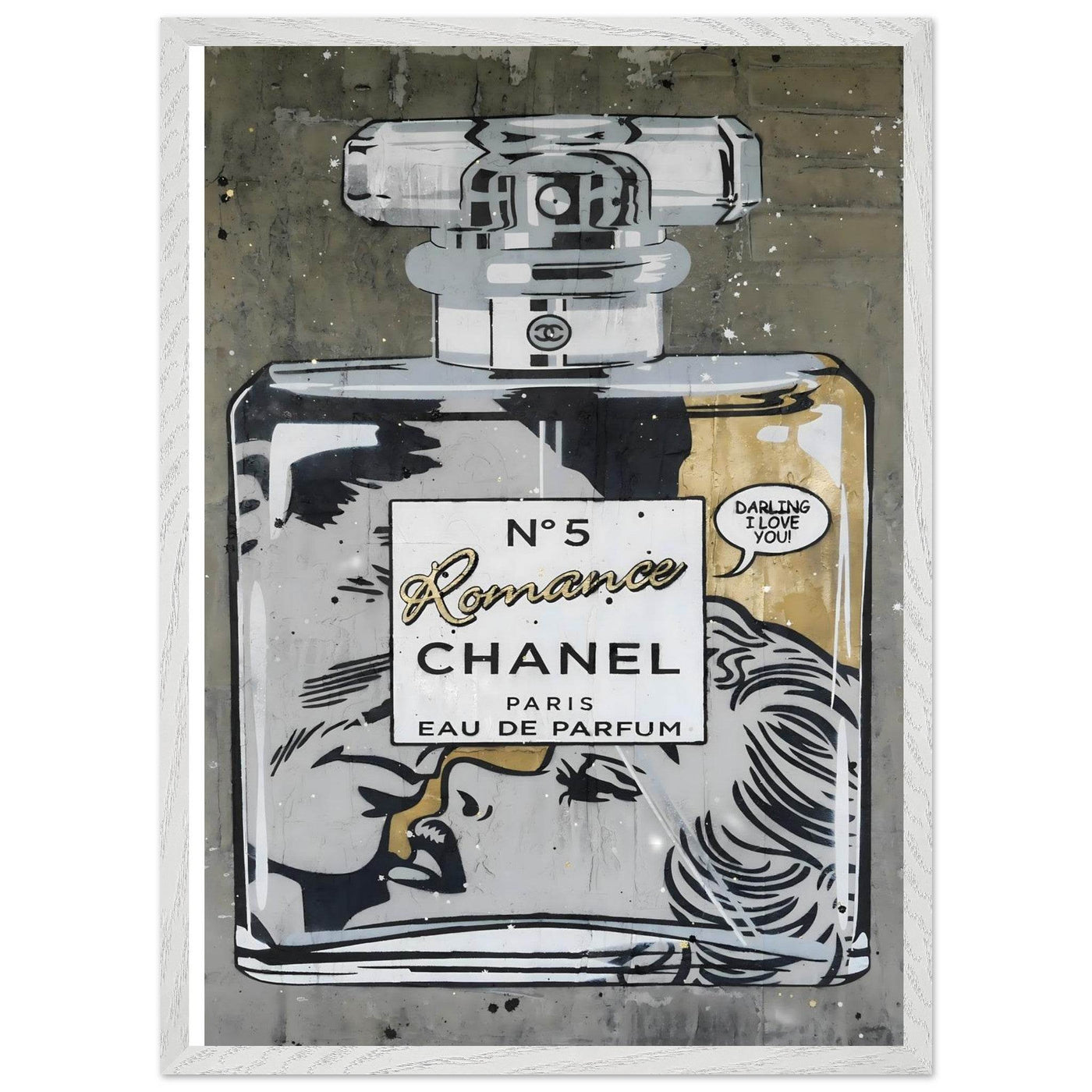 Chanel No. 5 Pop Art Print: Iconic Perfume Art with a Comic Twist, Framed in Your Choice of Style - Vibrantwalls